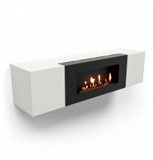 Тумба с биокамином Firelight BFP-P1600 белая
